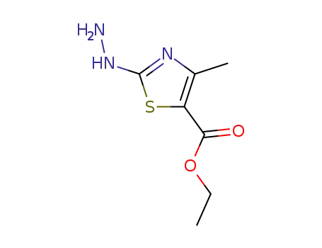 Molecular Structure of 52481-66-0 (2-Hydrazino-4-methyl-thiazole-5-carboxylic acid ethyl ester)