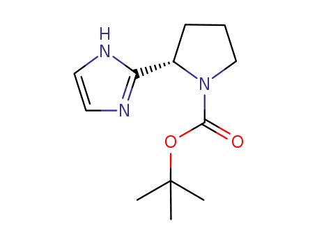 Molecular Structure of 1007882-58-7 ((S)-tert-Butyl 2-(1H-imidazol-2-yl)pyrrolidine-1-carboxylate)