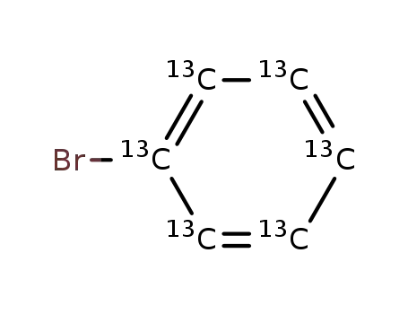 Molecular Structure of 112630-77-0 (BROMOBENZENE (13C6))