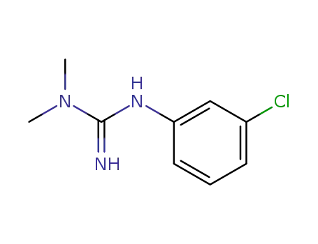 Molecular Structure of 13636-32-3 (N,N-Dimethyl-N-(3-chlorophenyl)guanidine)