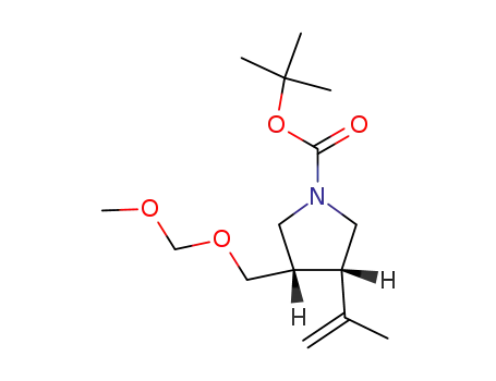 (3S,4S)-3-isopropenyl-4-methoxymethoxymethylpyrrolidine-1-carboxylic acid tert-butyl ester