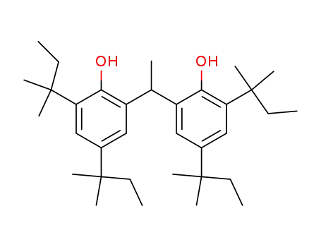 Molecular Structure of 91509-15-8 (2,2'-Ethylidenebis(4,6-di-tert-pentylphenol))