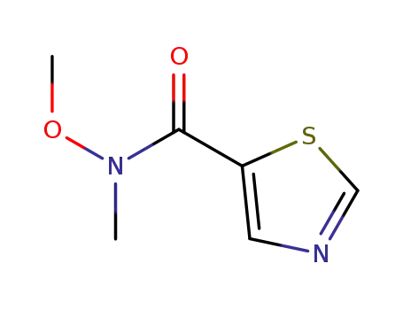 Molecular Structure of 898825-89-3 (N-METHOXY-N-METHYL 5-THIAZOLECARBOXAMIDE)