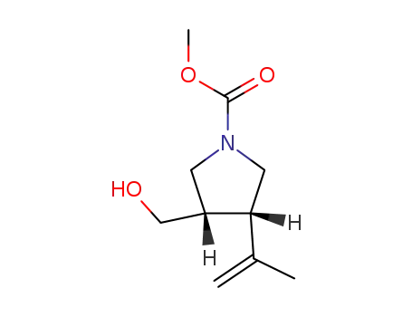(3S,4S)-3-hydroxymethyl-4-isopropenylpyrrolidine-1-carboxylic acid methyl ester