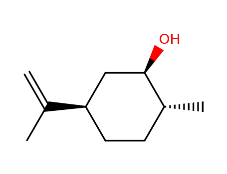 Molecular Structure of 18675-34-8 (Cyclohexanol, 2-methyl-5-(1-methylethenyl)-, (1R,2S,5R)-rel-)