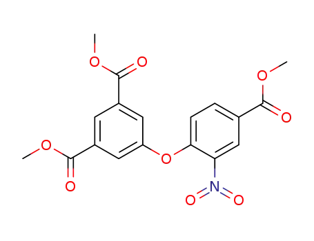Molecular Structure of 100596-39-2 (METHYL-3-NITRO-4-(3,5-DICARBOXYMETHYL-PHENOXY)-BENZOATE)