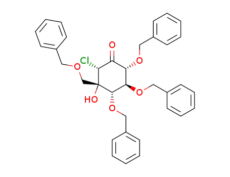 (1S)-(1(OH),2,4,6/1,3)-2,3,4-Tri-O-benzyl-1-C-<(benzyloxy)methyl>-6-chloro-5-oxo-1,2,3,4-cyclohexanetetrol