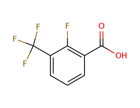 Molecular Structure of 115029-22-6 (2-FLUORO-3-(TRIFLUOROMETHYL)BENZOIC ACID)