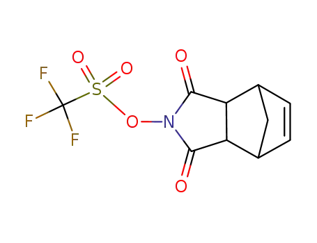 Molecular Structure of 133710-62-0 (4,7-Methano-1H-isoindole-1,3(2H)-dione,
3a,4,7,7a-tetrahydro-2-[[(trifluoromethyl)sulfonyl]oxy]-)
