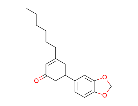 2-Cyclohexen-1-one,5-(1,3-benzodioxol-5-yl)-3-hexyl-