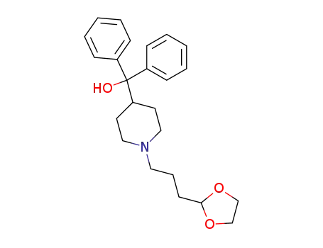 Molecular Structure of 185454-47-1 ({1-[3-(1,3-dioxolan-2-yl)prop-1-yl]piperidin-4-yl}diphenylmethanol)