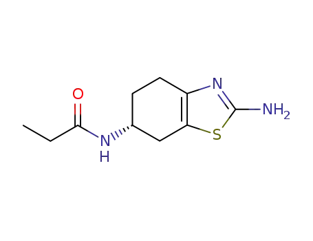 Molecular Structure of 106006-85-3 ((R)-N-(2-AMINO-4,5,6,7-TETRAHYDRO-BENZOTHIAZOL-6-YL)-PROPIONAMIDE)