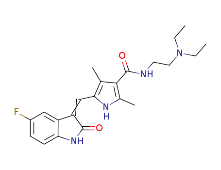 5-(5-Fluoro-2-oxo-1,2-dihydro-indol-3-ylidenemethyl)-2,4-dimethyl-1H-pyrrole-3-carboxylic acid (2-diethylamino-ethyl)-amide