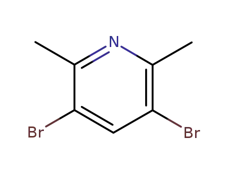 Molecular Structure of 3430-34-0 (2,6-Dimethyl-3,5-dibromopyridine)
