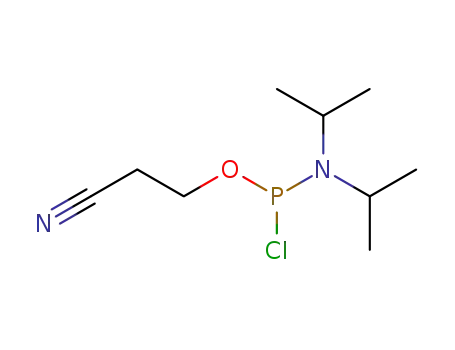 Molecular Structure of 89992-70-1 (2-Cyanoethyl N,N-diisopropylchlorophosphoramidite)