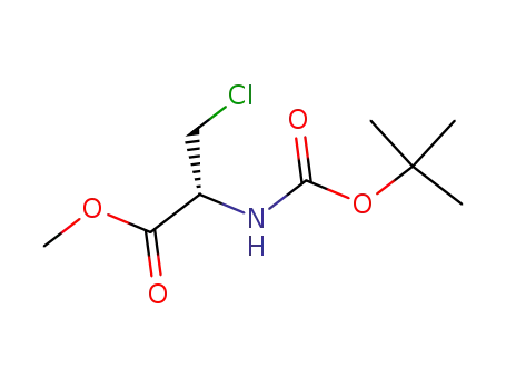 Molecular Structure of 651035-84-6 (Methyl N-Boc-3-chloro-L-alaninate)