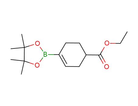 Molecular Structure of 1049004-32-1 (4-(4,4,5,5-TETRAMETHYL-[1,3,2]DIOXABOROLAN-2-YL)CYCLOHEX-3-ENE-1-CARBOXYLIC ACID ETHYL ESTER)
