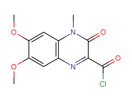 Molecular Structure of 104077-15-8 (3-CHLOROCARBONYL-6,7-DIMETHOXY-1-METHYL-2(1H)-QUINOXALINONE)
