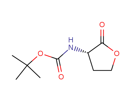 Molecular Structure of 40856-59-5 ((S)-(-)-alpha-(Boc-Amino)-gamma-butyrolactone)