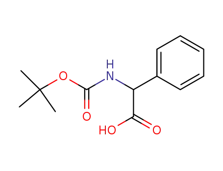 Molecular Structure of 3601-66-9 (TERT-BUTOXYCARBONYLAMINO-PHENYL-ACETIC ACID)