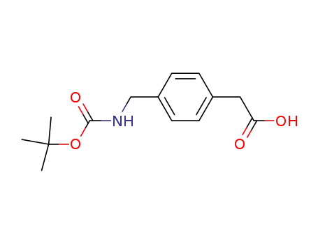 Molecular Structure of 71420-92-3 (4-BOC-AMINOMETHYLPHENYLACETIC ACID)