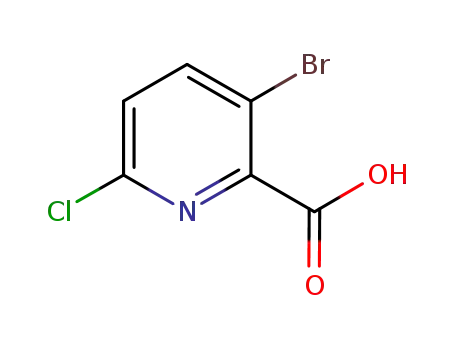 Molecular Structure of 929000-66-8 (3-Bromo-6-chloro-2-pyridinecarboxylic acid)