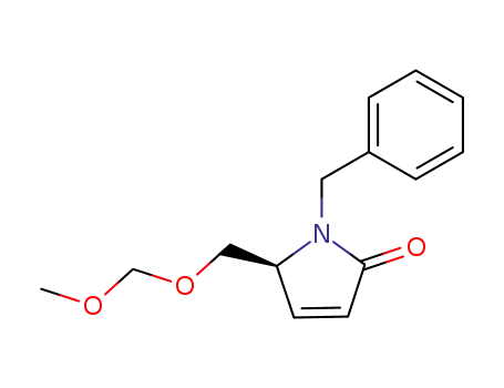Molecular Structure of 113571-53-2 (2H-Pyrrol-2-one,
1,5-dihydro-5-[(methoxymethoxy)methyl]-1-(phenylmethyl)-, (S)-)