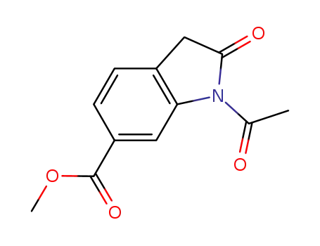 Molecular Structure of 676326-36-6 (methyl 1-acetyl-2-oxoindoline-6-carboxylate)
