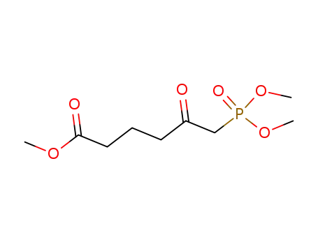 Molecular Structure of 104227-38-5 (Dimethyl-5-mehtoxycarbonyl-2-oxopentyl phosphonate, 98 %)