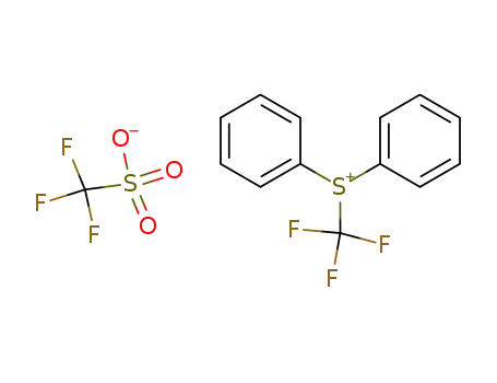 Molecular Structure of 147531-11-1 (diphenyl-(trifluoromethyl)-sulfonium trifluoromethanesulfonate)
