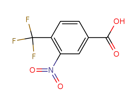 Molecular Structure of 116965-16-3 (3-NITRO-4-(TRIFLUOROMETHYL)BENZOIC ACID)