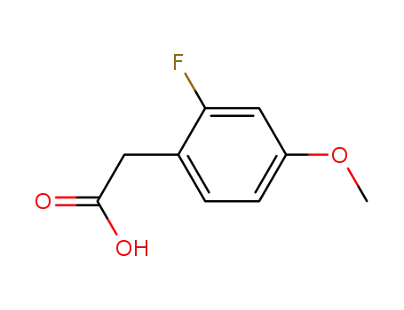 Molecular Structure of 883531-28-0 (2-Fluoro-4-methoxyphenylacetic acid)