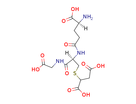 1115-52-2,S-(1,2-DICARBOXYETHYL)GLUTATHIONE,Glycine,N-[S-(1,2-dicarboxyethyl)-N-L-g-glutamyl-L-cysteinyl]-; Succinic acid, [[2-(4-amino-4-carboxybutyramido)-2-[(carboxymethyl)carbamoyl]ethyl]thio]-(7CI,8CI); S-(1,2-Dicarboxyethyl)glutathione