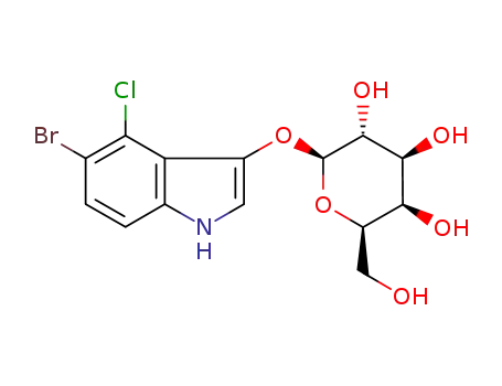 Molecular Structure of 7240-90-6 (5-Bromo-4-chloro-3-indolyl-beta-D-galactoside)