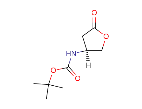Molecular Structure of 104227-71-6 ((S)-3-Boc-Amino-gamma-butyrolactone)