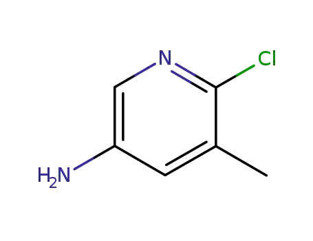 Molecular Structure of 38186-82-2 (5-AMINO-2-CHLORO-3-PICOLINE)