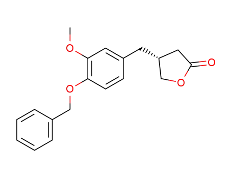 2(3H)-Furanone,
dihydro-4-[[3-methoxy-4-(phenylmethoxy)phenyl]methyl]-, (4R)-