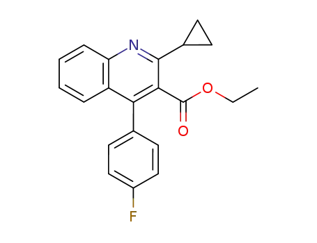 Molecular Structure of 148516-11-4 (Ethyl 2-cyclopropyl-4-(4-fluorophenyl)-quinolyl-3-carboxylate)