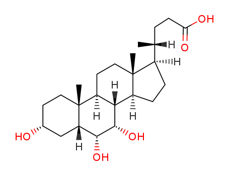 Cholan-24-oic acid,3,6,7-trihydroxy-, (3alpha,5beta,6alpha,7alpha)-(547-75-1)