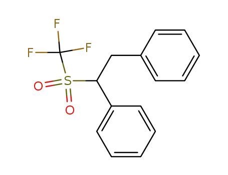 Molecular Structure of 52208-98-7 (Benzene, 1,1'-[1-[(trifluoromethyl)sulfonyl]-1,2-ethanediyl]bis-)