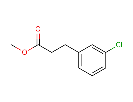 Molecular Structure of 103040-43-3 (Benzenepropanoic acid, 3-chloro-, methyl ester)