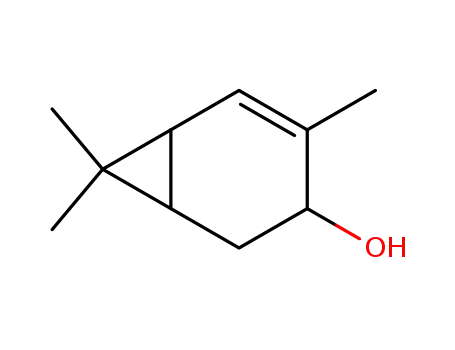 Molecular Structure of 6617-35-2 (Bicyclo[4.1.0]hept-4-en-3-ol, 4,7,7-trimethyl-)