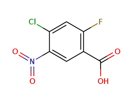 Molecular Structure of 35112-05-1 (4-CHLORO-2-FLUORO-5-NITROBENZOIC ACID)