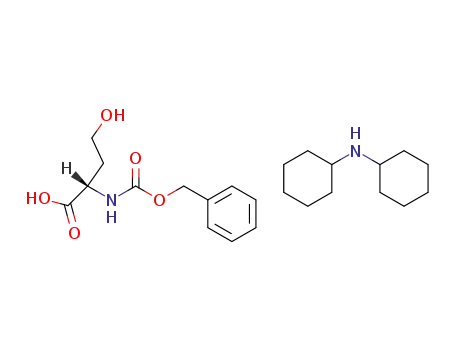 Molecular Structure of 58578-43-1 (2S-N-Cbz-Homoserine  Cyclohexanamine)