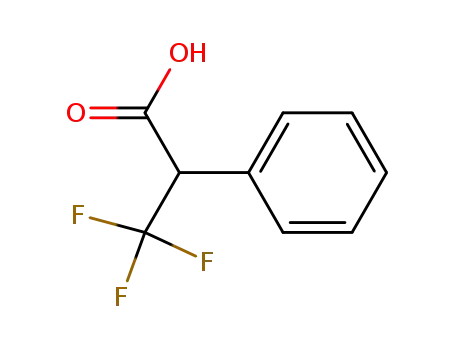 Molecular Structure of 56539-85-6 (3,3,3-trifluoro-2-phenylpropanoic acid)