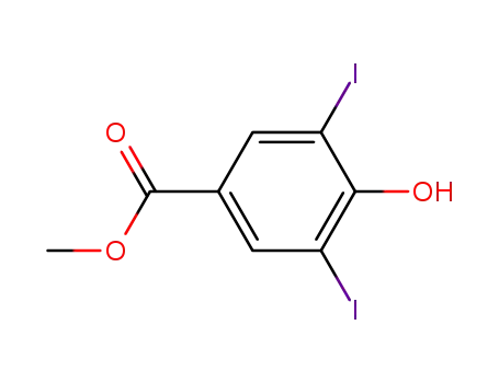 Molecular Structure of 3337-66-4 (METHYL 3,5-DIIODO-4-HYDROXYBENZOATE)
