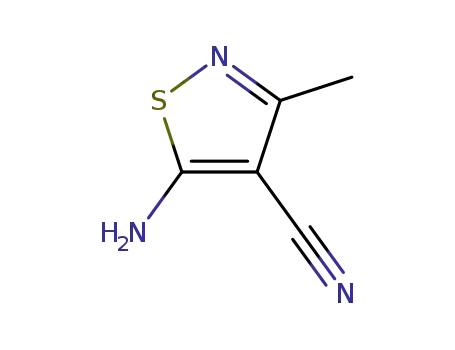 Molecular Structure of 41808-35-9 (5-Amino-3-methyl-isothiazole-4-carbonitrile)