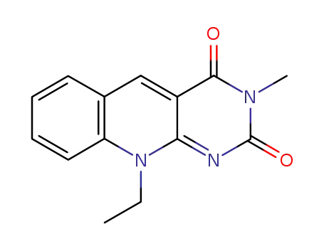 Molecular Structure of 59997-14-7 (10-ethyl-3-methylpyrimido[4,5-b]quinoline-2,4(3H,10H)-dione)