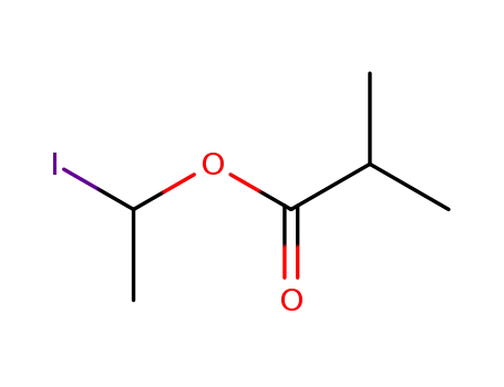 Molecular Structure of 89296-77-5 (Propanoic acid, 2-methyl-, 1-iodoethyl ester)
