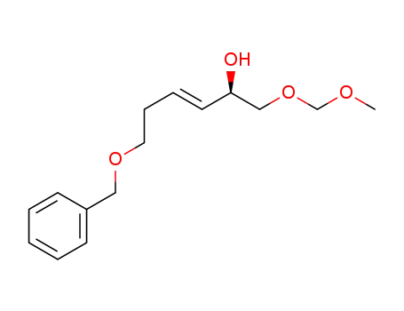 Molecular Structure of 1630067-58-1 ((R,E)-6-(benzyloxy)-1-(methoxymethoxy)hex-3-en-2-ol)